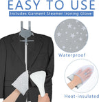 Garment Steamer Rack & Garment Ironing Glove for Clothes,Adjustable Steamer Stand for Clothes,Adjustable Garment Hanger Standing,Foldable Iron stand with Ironing Glove for Steaming Clothes(32-63 Inch)