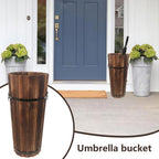 Umbrella Bucket - Wooden Large Modern Container,Umbrella Organizer Bucket Cane Stand,for Inside Outdoor Entrance Hallway Patio Home Office Dorm Commercial