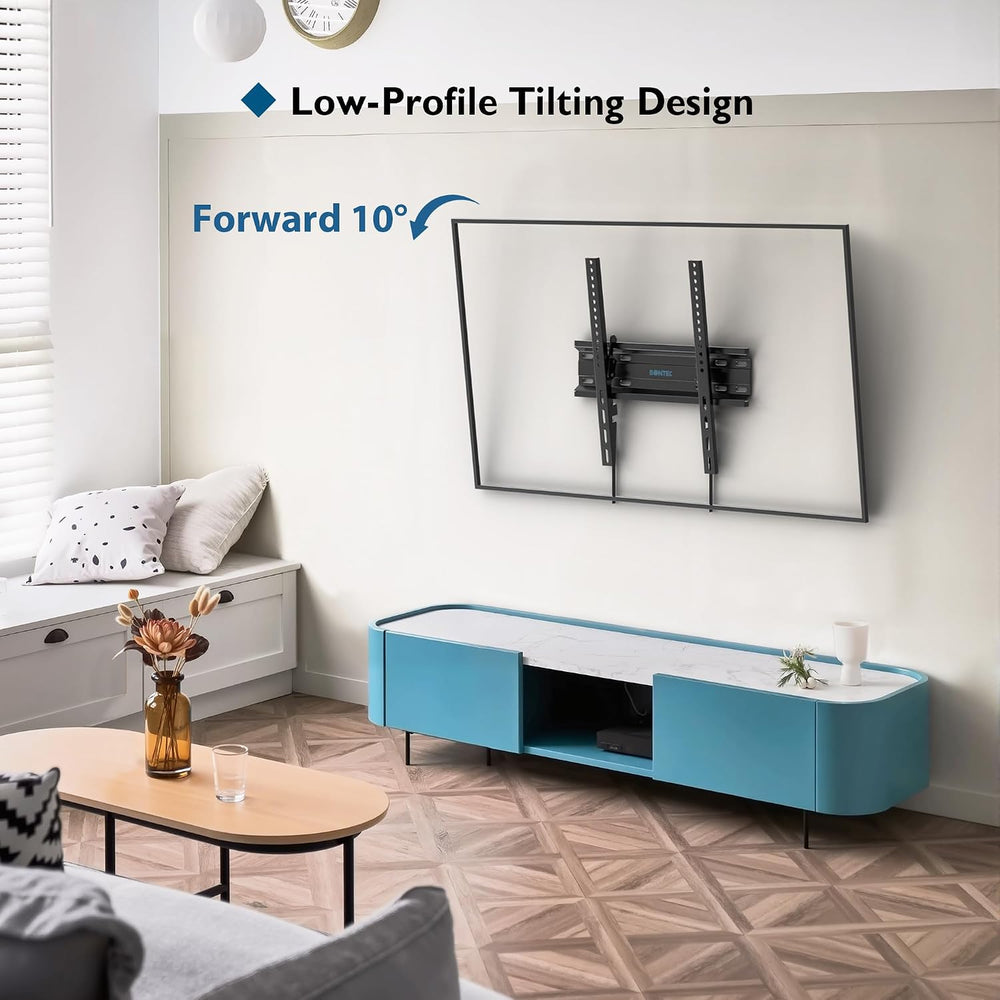 BONTEC TV Wall Mount Tilting for 23-60 inch TVs, Low Profile Design, Max VESA...