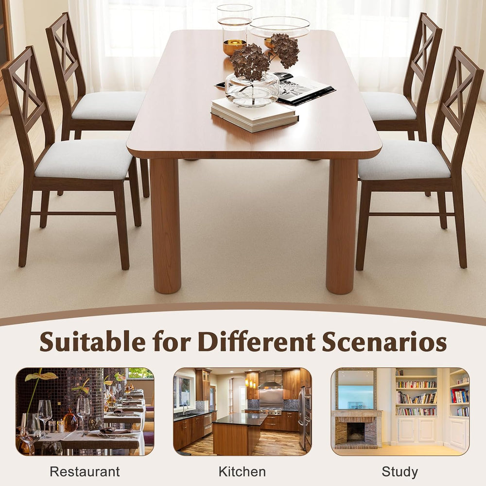 GOFLAME Dining Chairs Set of 4, Upholstered Kitchen Side Chairs with Rubber W...