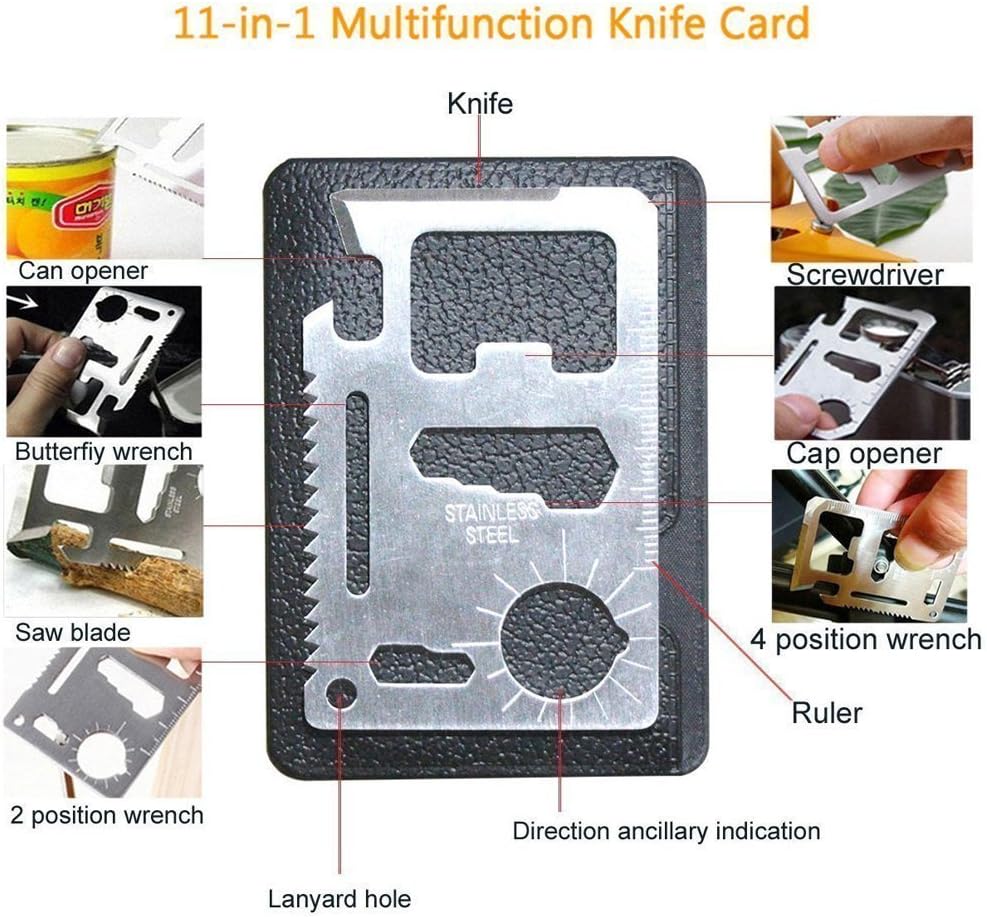 XUANLAN Emergency Survival Kit 13 in 1, Outdoor Survival Gear Tool with Survi...