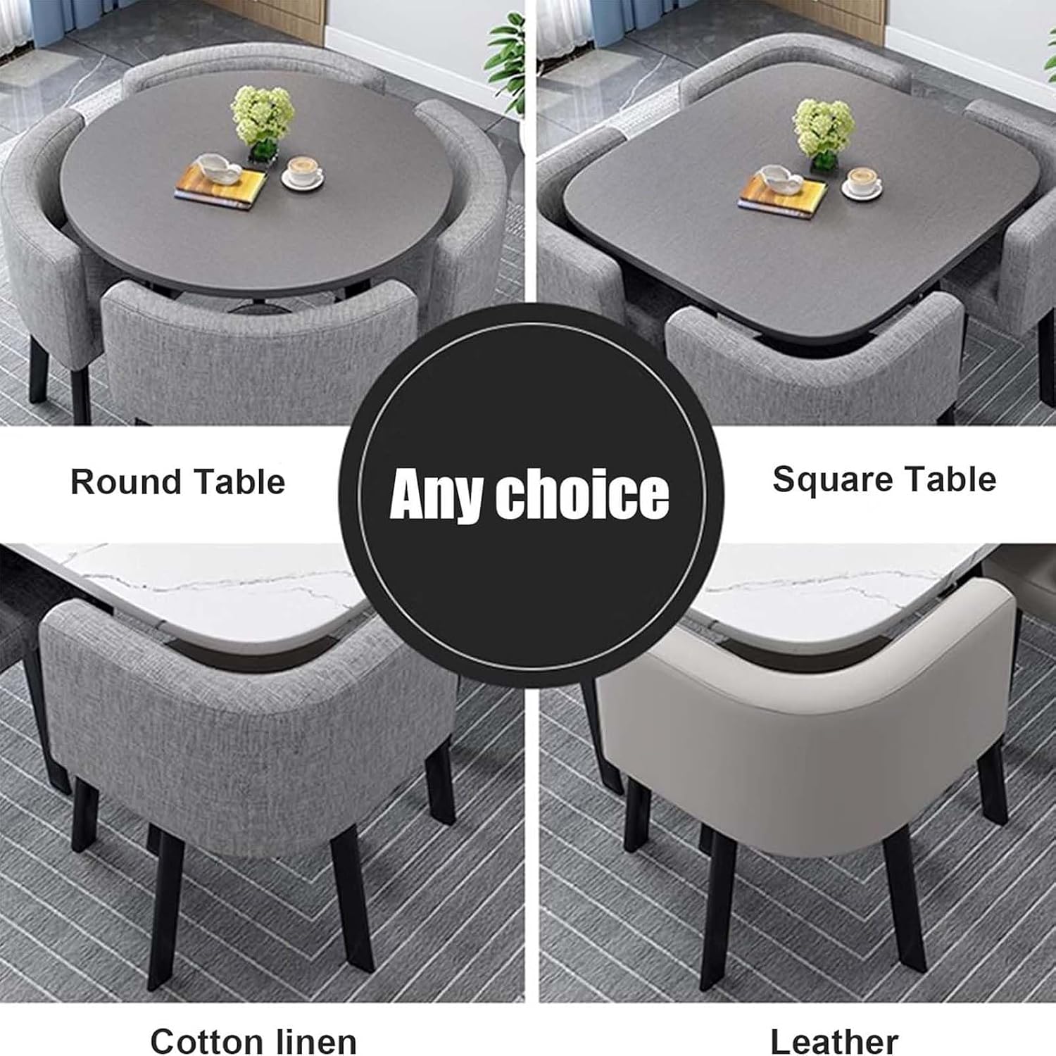 Reception Desk for Spaces with Lockable Drawer, Compact Office Counter Desk Counter Modern Front Lockable Drawers,Modern Round Square Dining Table Set with 4 Chairs Conference Table & Recept