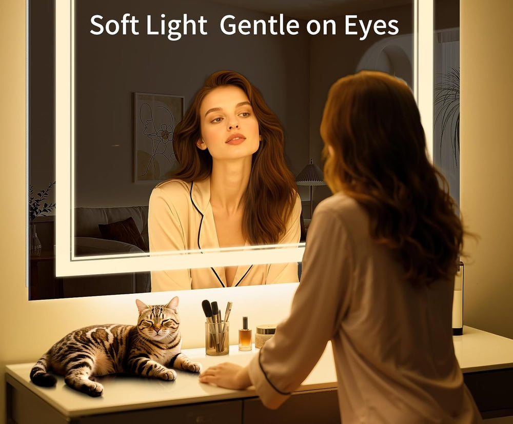 30"x22" LED Bathroom Mirror with Lights,Anti-Fog,3 Color Modes