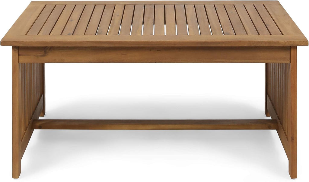 Christopher Knight Home Grace Outdoor Acacia Wood Coffee Table, Brown Patina Finish