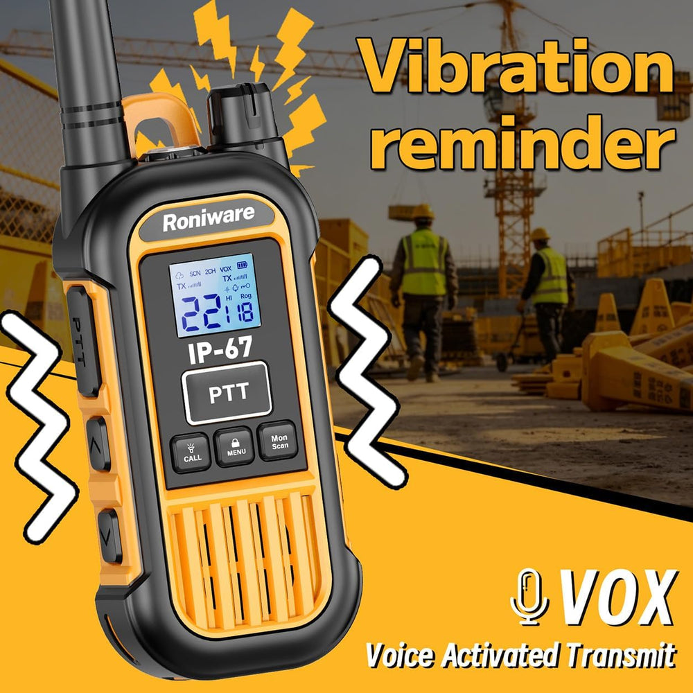 IP67 Waterproof Walkie Talkies Long Range for Adult Rugged Radios