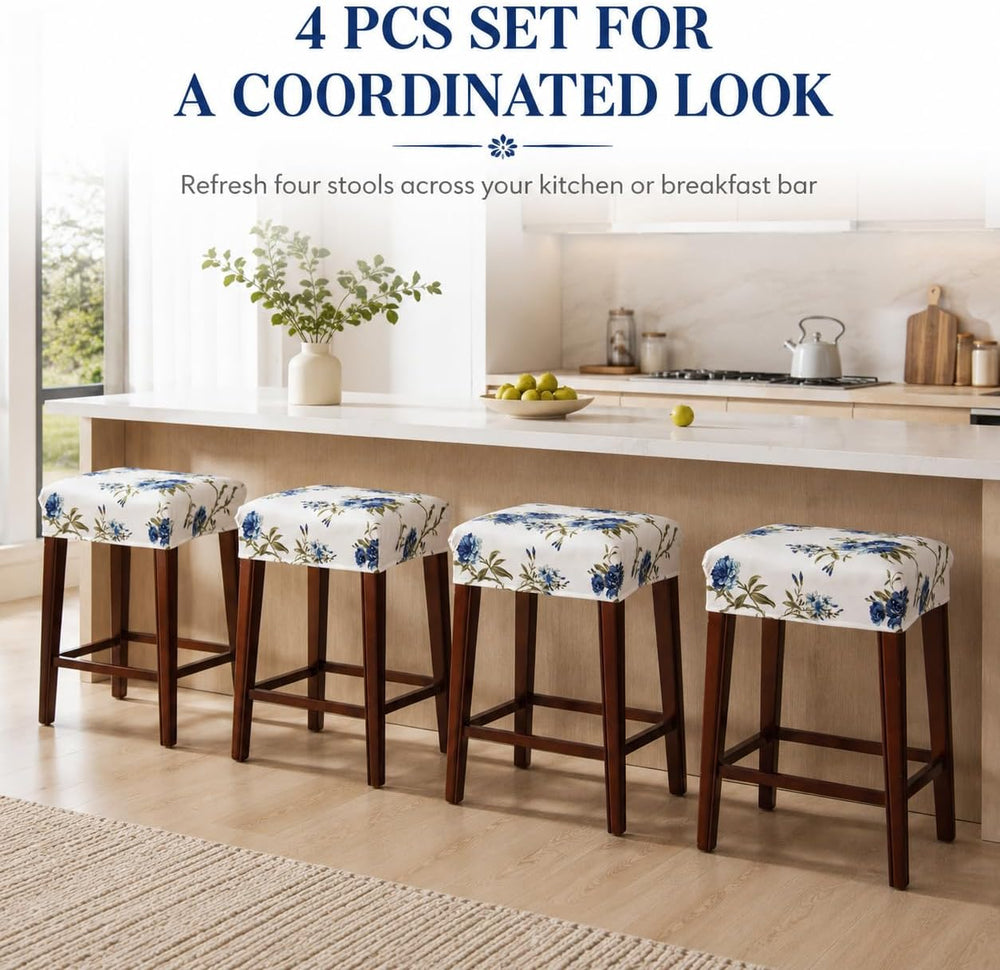 NILUOH Waterproof Bar Stool Covers Rectangle, 4 Pack