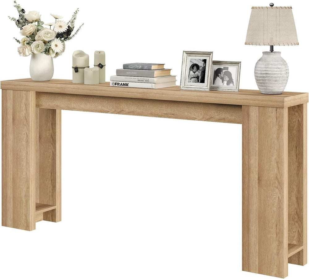 FUSOU 70.9'' Long Console Table, Sofa Table Behind The Couch, Farmhou...