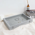 Wudygirl Velvet Jewelry Organizer Empty Jewelry Tray Organizer Jewelry Box Storage Case Display Necklaces Earring Stackable Tray Containers Clear Lid (DIY Box)