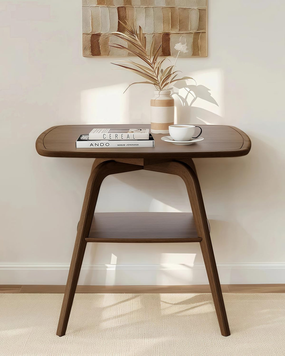 LKTART Small Dinner Table for 2, 29.5" Long Square Solid Wood Dining Tab...