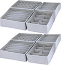 Dresser Drawer Organizer 8 Pack Clothes Underwear Sock Storage Light Gray Drawer Dividers Grey Foldable Closet Organizer Storage Box Dresser Drawer Organizers