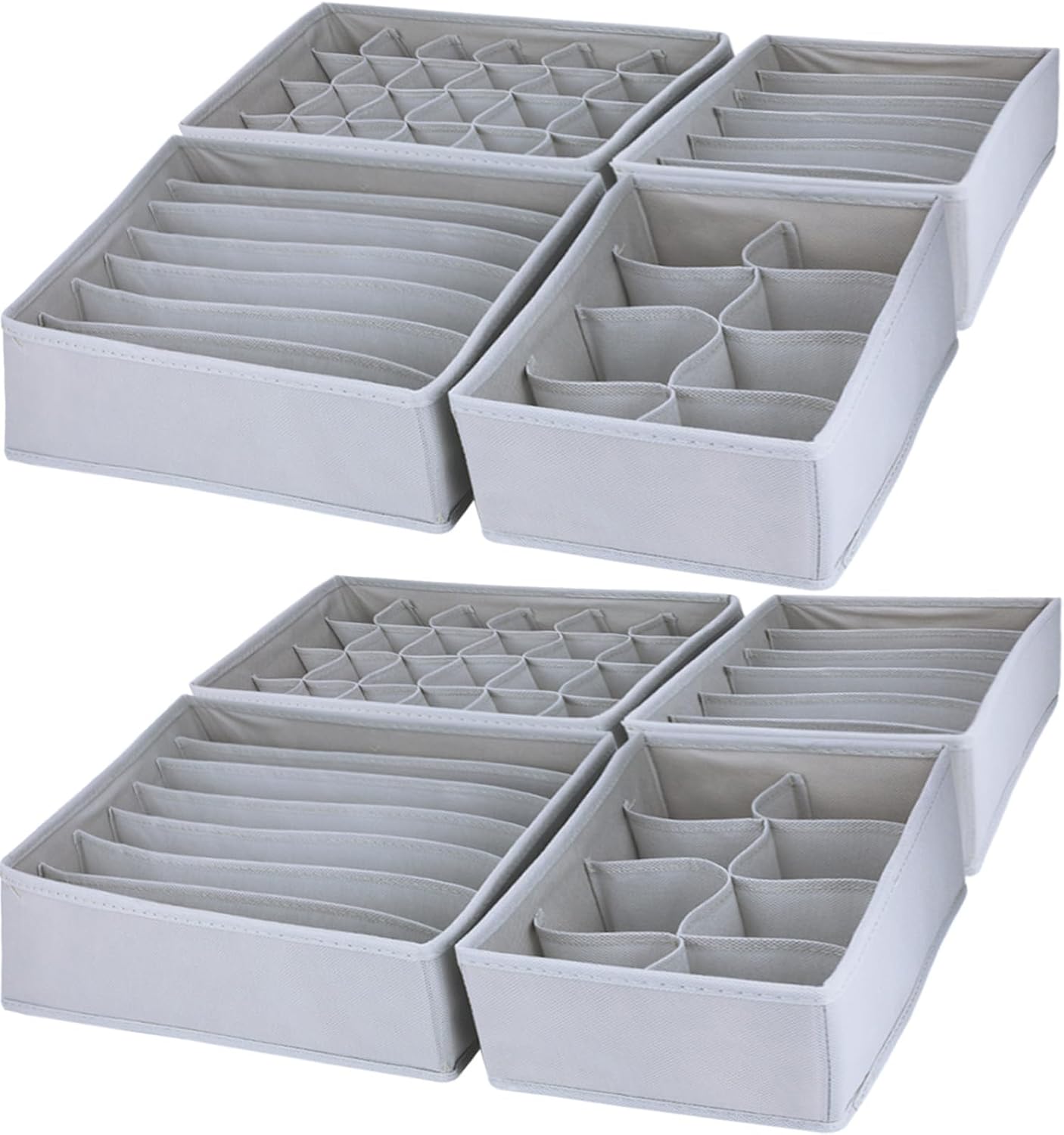 Dresser Drawer Organizer 8 Pack Clothes Underwear Sock Storage Light Gray Drawer Dividers Grey Foldable Closet Organizer Storage Box Dresser Drawer Organizers