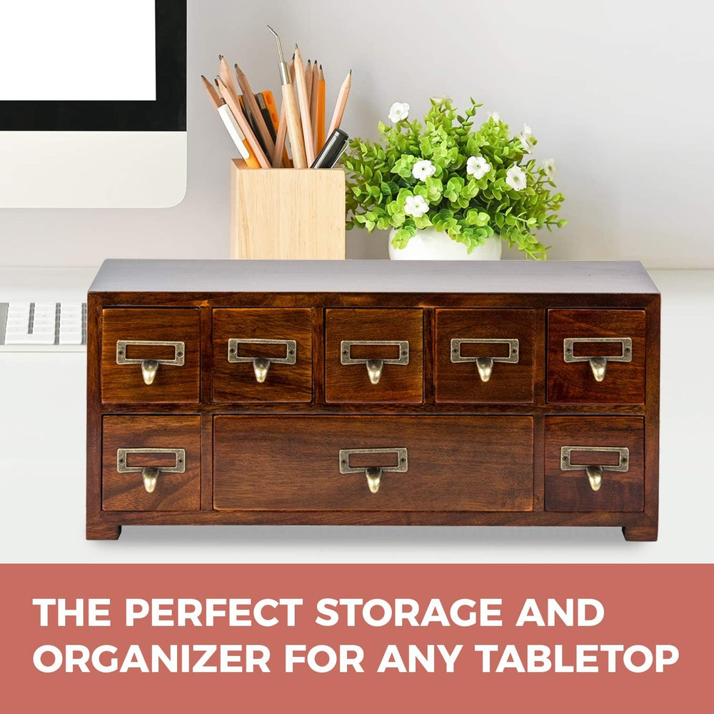 Label Holder Organizer Traditional Medicine Cabinet - Desktop Wide & Smal...