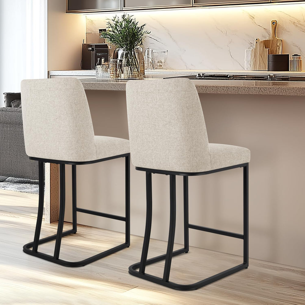 Counter Height Bar Stools Set of 4, 24 Inch Seat Height Bar Chairs for Kitche...
