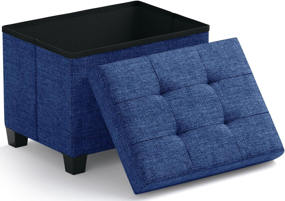 Ornavo Home Storage Ottoman Small Rectangle Ottoman with Legs, Foot Rest Stoo...