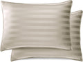 Queen Pillowcases by Pure Bamboo, Genuine 100% Organic Viscose Derived from Bamboo, Luxuriously Soft & Cooling, Double Stitching, Envelope Closure (2 Queen Pillowcases, Jacquard Sand)