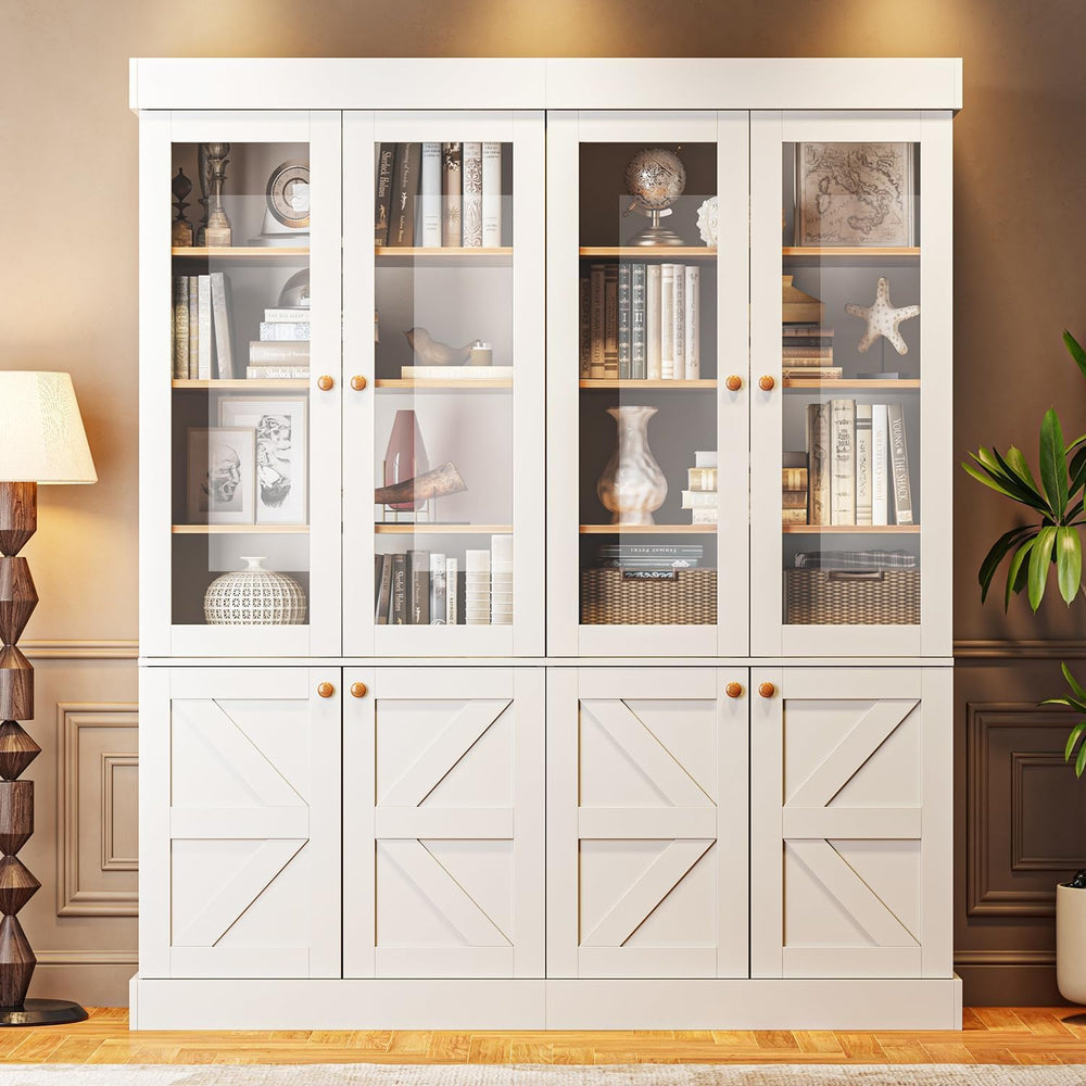 ivaniti 71" Tall Farmhouse Kitchen Pantry, Rustic Large Storage Cabinet ...