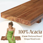 Premium Acacia Wood Bathtub Tray Caddy with Adjustable Legs, Minimalistic Design Bath Tray for Tub, Bathtub Accessories, Fit Standard and Against Wall Bath Tubs, Gift Idea for Women