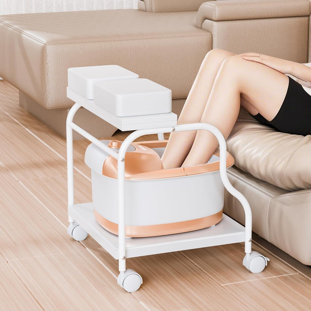 OmySalon Pedicure Cart Foot Bath Trolley, Portable Salon Nail Esthetician Rol...
