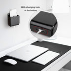 Cosmos Pack of 2 Acrylic Remote Control Holder Adhesive Wall Mount Phone Holder Wall Mount Organizer Media Storage Box Phone Charging Storage Box for Home Office Living Room Bedroom (Solid Black)