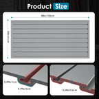 Braki PVC Slat Wall Paneling 2x4 ft, Garage Organizer Storage System, Grey Slatwall Panels for Garage Organization Product, Heavy Duty Wall Mounted Tool Storage for Home