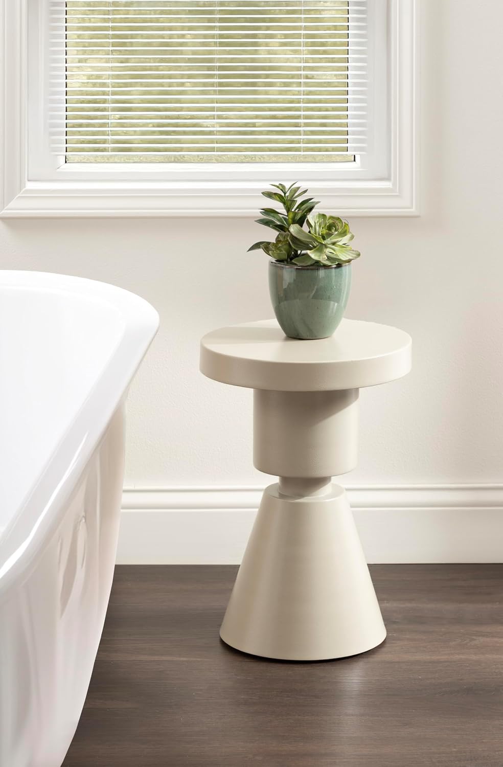 Kate and Laurel Boswell Modern Textured Metal Round Side Table, 12 x 12 x 18,...