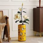 Hand Painted Ceramic Umbrella Stand Floor Vase, Large Tall Indoor Umbrella Holder For Entryway, Decorative Flower Vase For Bamboo Plants Home Decor(A)