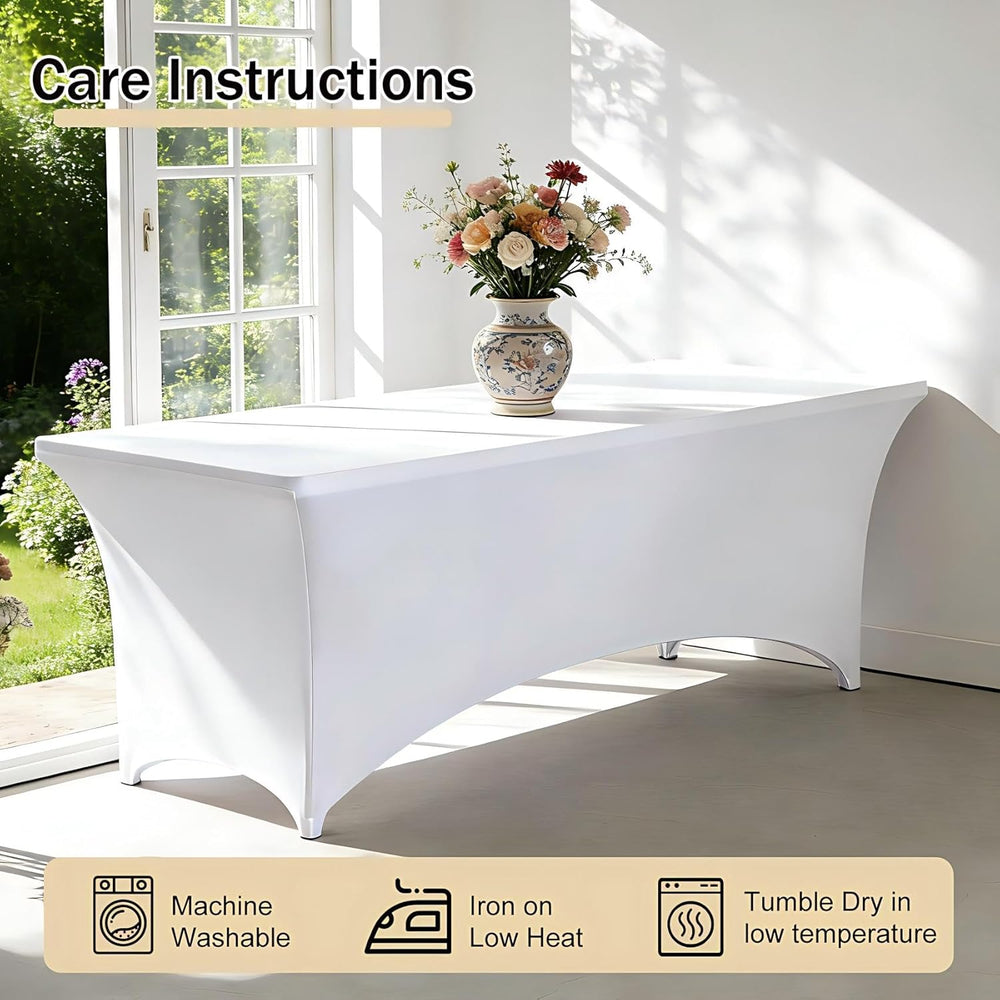 1 Set 6 FT Rectangle Folding Table with Carrying Handle, Lightweight Fold-in-...