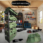 Storage Shelving Unit Heavy Duty Garage Shelves Metal Organizer Utility Rack for Kitchen Pantry Basement Pantry Warehouse Laundry Black 83" H x 55" W x 23.2" D 3000LBS 5-Tier