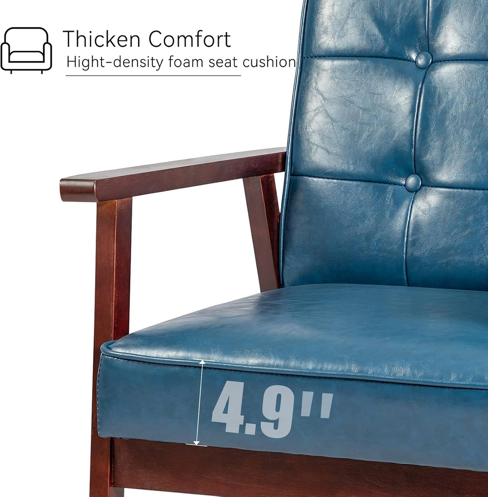 Okeysen Accent Chairs Set of 2 with Side Table, Mid Century Modern Accent Cha...