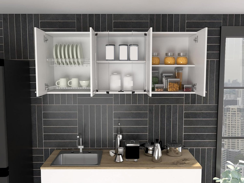 Modern Wall Cabinet, Four Interior Shelves, for Kitchen Dining Room,for Kitch...