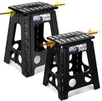 Delxo Folding Step Stool, Heavy Duty Foldable Stool for Adults,Premium Portable Collapsible Plastic Step Stool,Non Slip Folding Stools for Kitchen Bathroom Bedroom (16 inch+18 inch)