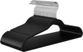 Hangers 50 Pack - Non-Velvet Black Plastic Hangers for Clothes -Heavy Duty Slim Coat Hanger -Space-Saving Closet Hangers with Chrome Hook,Non-Flocked Hangers for Dresses Coats Shirts Jackets