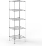 21" Deep x 24" Wide x 74" Height Wire Shelving Kit | 5-Tier | NSF Commercial Storage Rack Unit