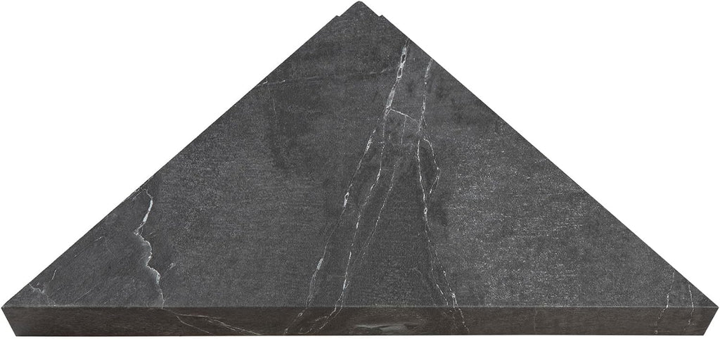 Palisade Vinyl Waterproof Corner Shower Shelf in Cracked Slate/Urban Quarry