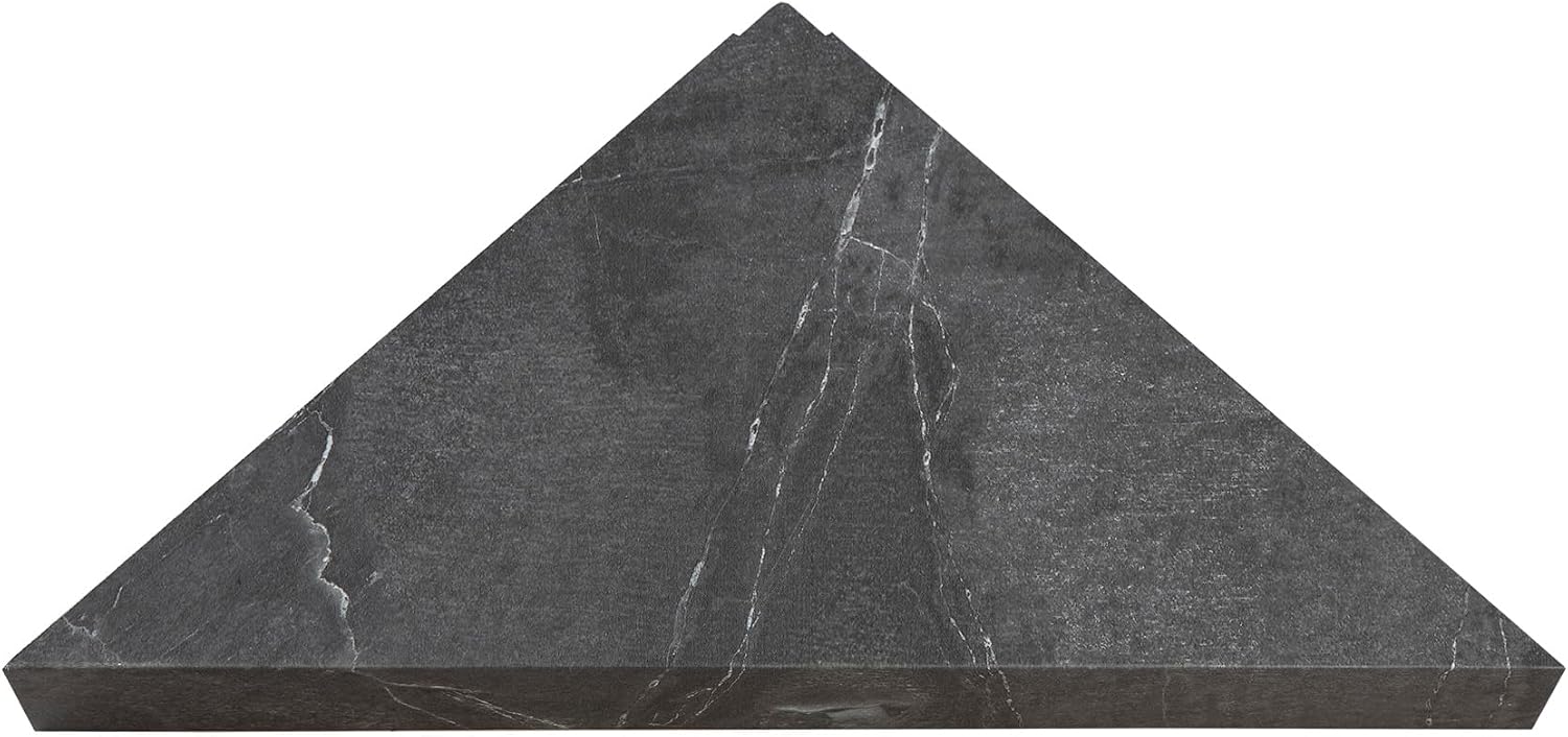 Palisade Vinyl Waterproof Corner Shower Shelf in Cracked Slate/Urban Quarry