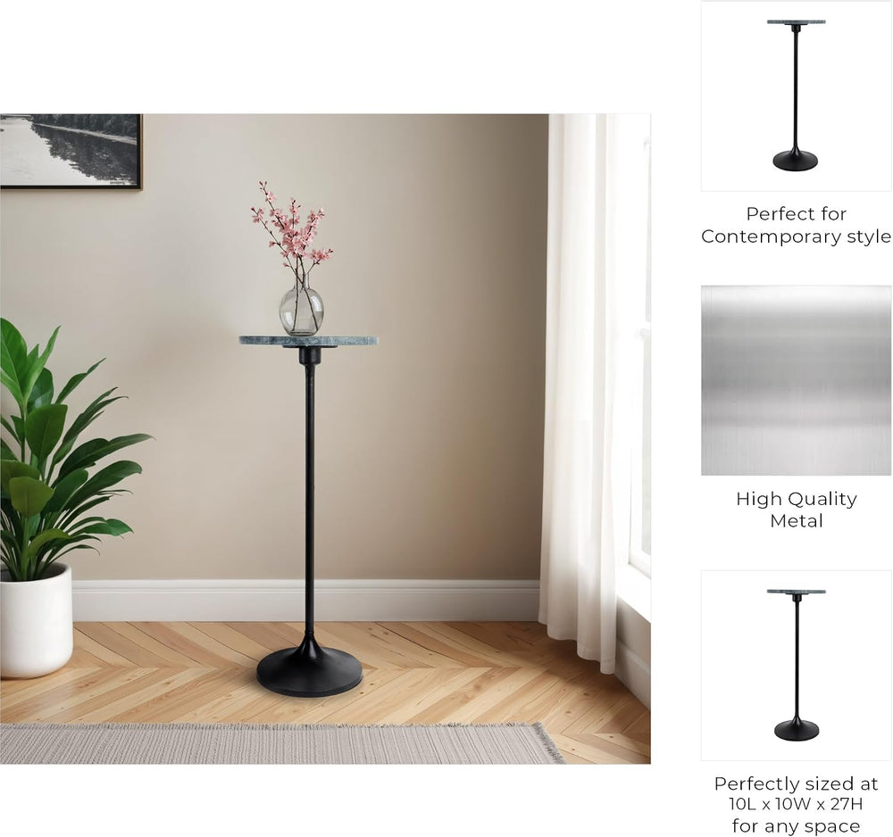 Elegant End Table, Side Table, or Small Night Stand for Room Decor - Slim Met...