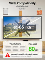 USX MOUNT Long Arm TV Wall Mount for Most 32-65 Inch TVs, 29 Inch Long Extension TV Mount Swivel and Tilt, Full Motion Corner Wall Mount Tv Bracket Fit Max VESA 400 x 400mm, Up to 80 lbs