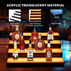 Dollate 4-Tier 16 Inch LED Liquor Bottle Display Shelf, Tabletop Wine Rack, 16 Colors, Adjustable Light for Home Bar, Party, Commercial Use
