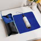 Portable Umbrellas Carry Bag Reversible Wet Umbrella Sleeve Folding Cover Waterproof Pouch Case for Car Storage Travel Home School (Blue)