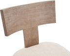 chairus Farmhouse Dining Chairs Set of 6, Upholstered Accent Chairs with Natural T-Shape Wood Back Armless Kitchen Chairs with Soft Pad, Linen Beige