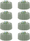 sancua Round Tablecloth 90 Inch Fit 30-72 Inch Tables, 8 Pack Sage Green | Circle Polyester Fabric Table cloth for Wedding Party Reception Banquet Birthday, Washable Formal Covers