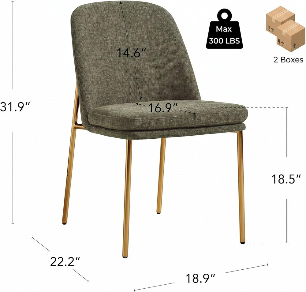 CHITA Modern Dining Chairs Set of 6, FSC Certified Metal Dining Chair for Din...