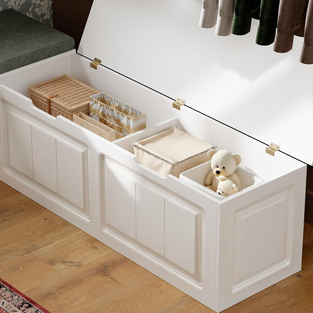 L Shape Storage Bench, Kitchen Breakfast Nook Bench, Backless Corner Bench No...