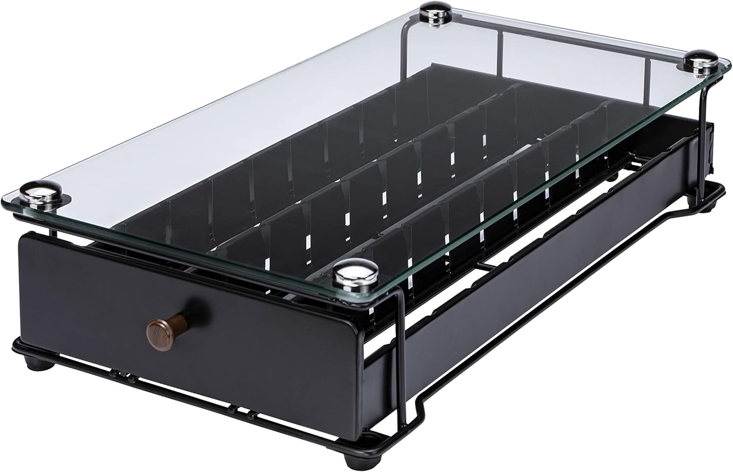 Rice rat Vertuo Capsule Holder Drawer for Nespresso With Glass (Class-30 Pods)
