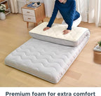 Japanese Futon Floor Mattress, 100% High Density Comfortable Foam, 3.5" Thicken Foldable Mattress Tatami Mat Sleeping Pad, Ideal for Comfort and Support, Kids Floor Lounger Pillow Bed Sofa (Twin）