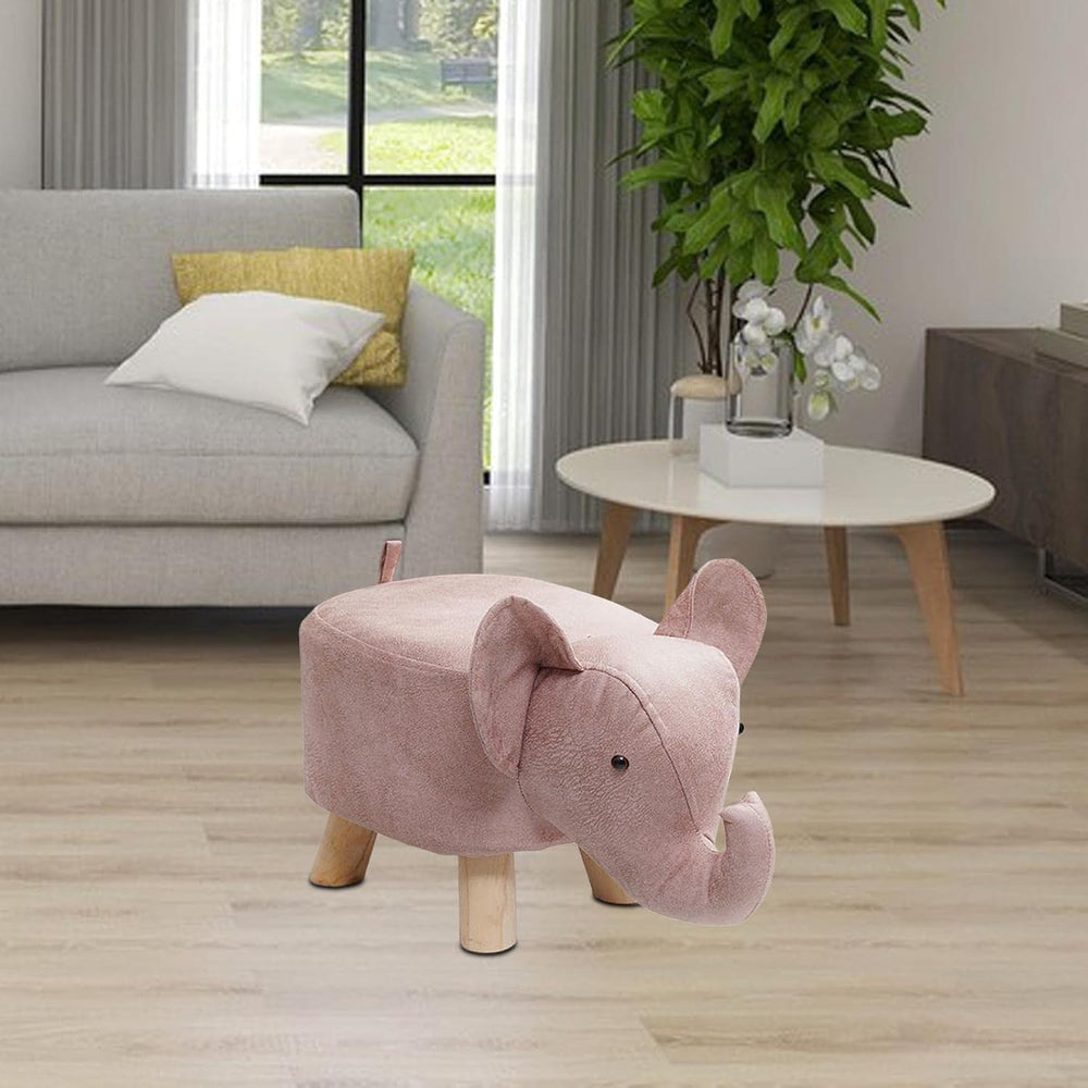 Animal Footstool Elephant Bench, Portable Shoes Changing Cute Storage, Wood O...