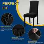 Chair Covers, Stretch Kitchen Chair Covers/Dining Room Chair Covers Set of 8, Removable Washable Dining Chair Slipcovers for Home, Hotel, Banquet