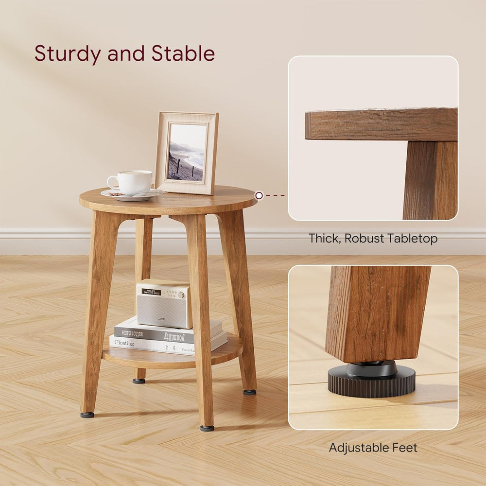 Simple Trending Round Side Table, Small End Table, Nightstand Bedside Table w...