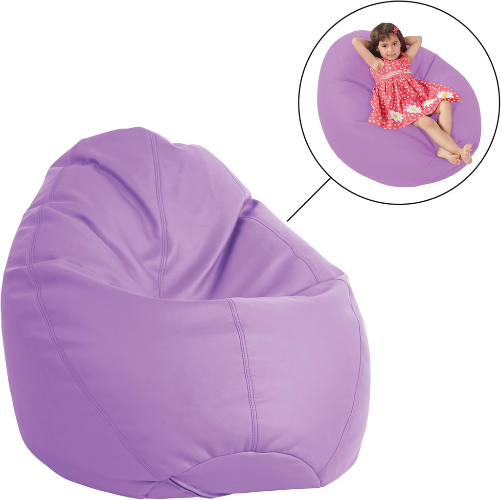 FDP SoftScape Dew Drop Bean Bag Chair with Supportive High-Back Design, For Kids, Teens and Adults, Alternative Seating for Dorms, Schools, Libraries, Daycares or Home - Lavender