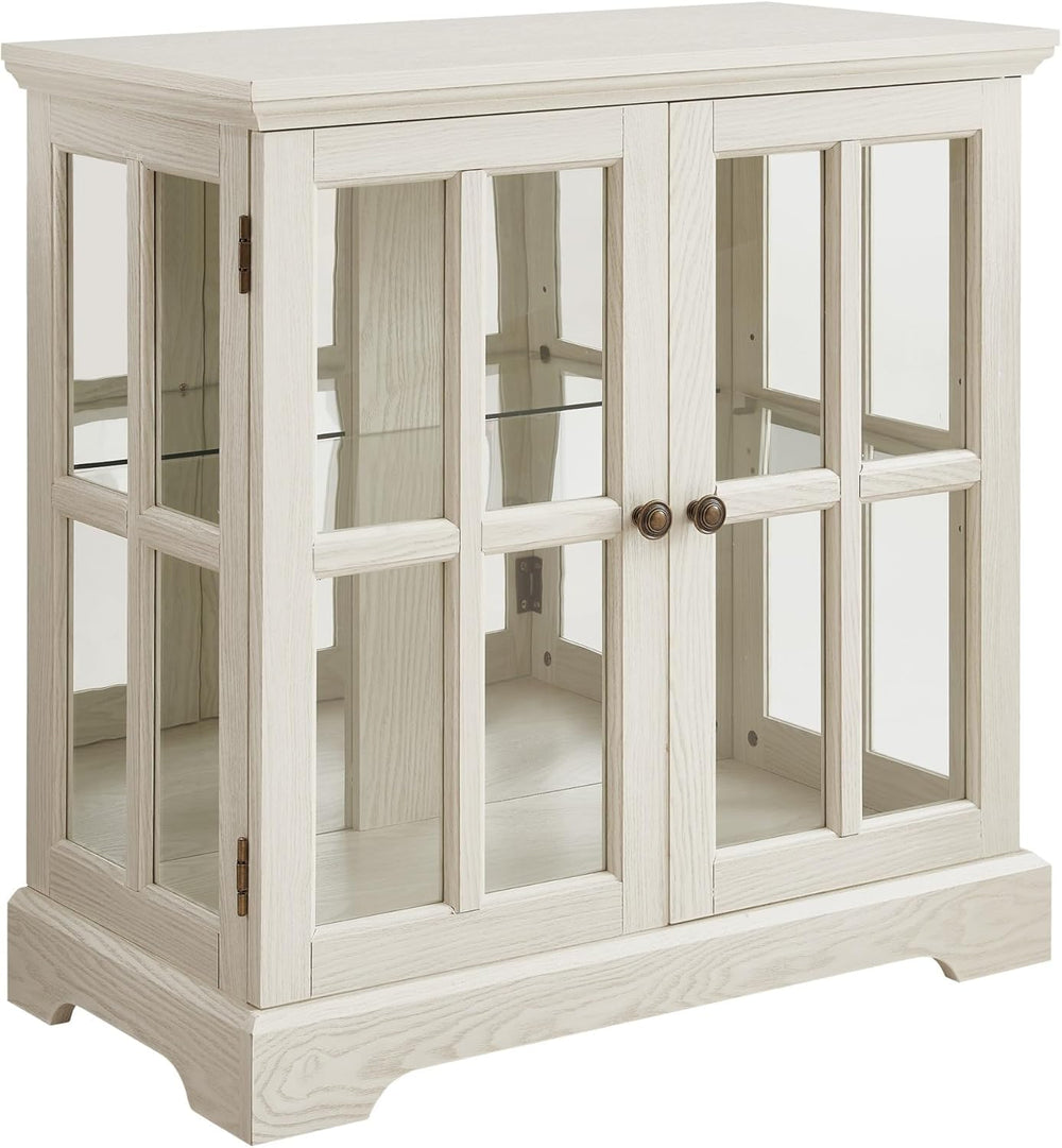 32" H LED Accent Curio Cabinet with 7 Color Lights for Collectibles, Mod...